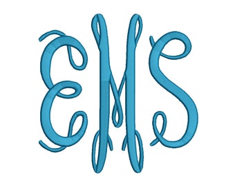 3 Size Oval Monogram Embroidery Fonts BX Instant Download 9 Formats Embroidery Pattern Machine BX Embroidery Fonts PES