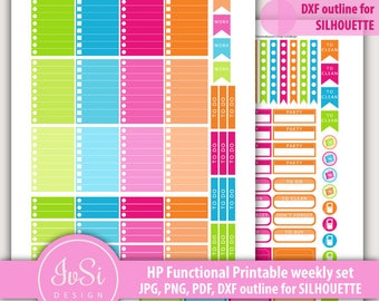 stickers planner printable kit classic summer sticker weekly happy