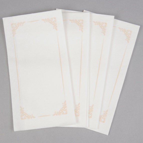 200 Gold Linen Feel Disposable Napkin Wedding Napkins Dinner