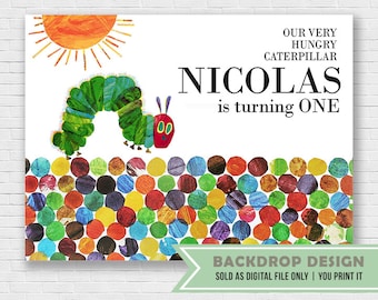 Hungry Caterpillar Backdrop // DIGITAL FILE ONLY