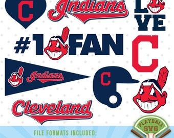 Indians Cleveland SVG files, baseball designs contains dxf, eps, svg, jpg, png and pdf files. PB-005