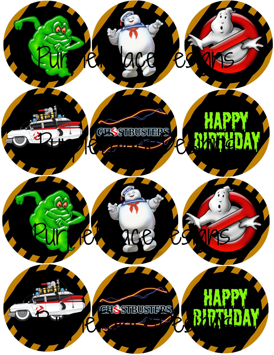 Ghostbusters Cupcake Toppers printable Ghostbuster