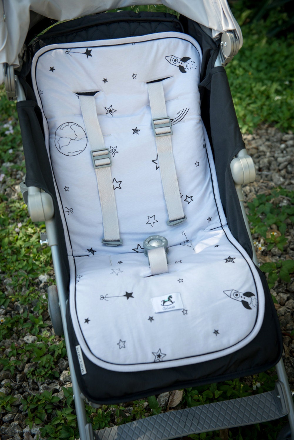 Gray baby stroller liner paduniversal linerbaby car seat