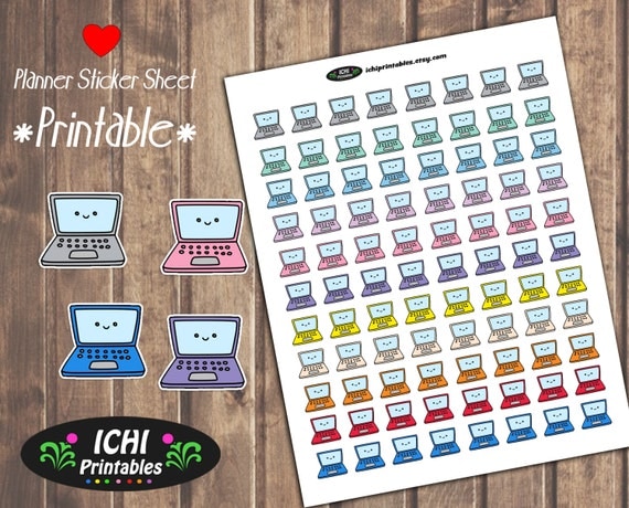 Laptop Printable Planner Stickers Laptop Planner Stickers