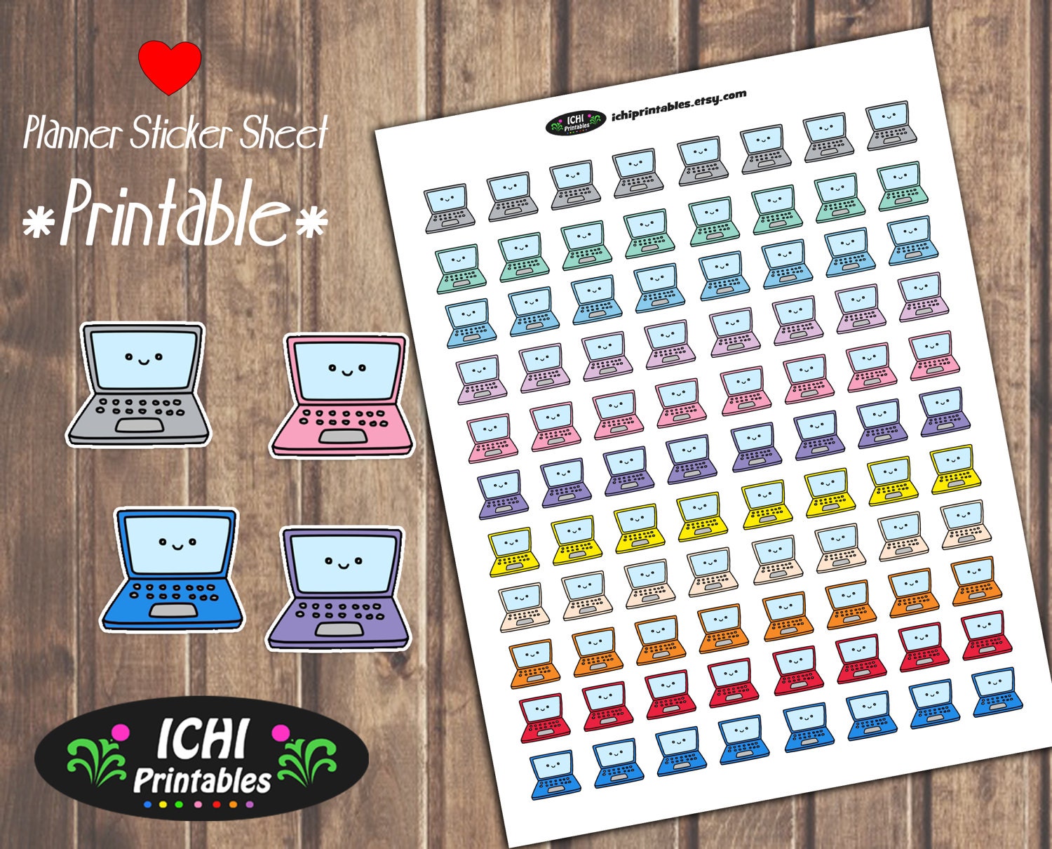 laptop printable planner stickers laptop planner stickers