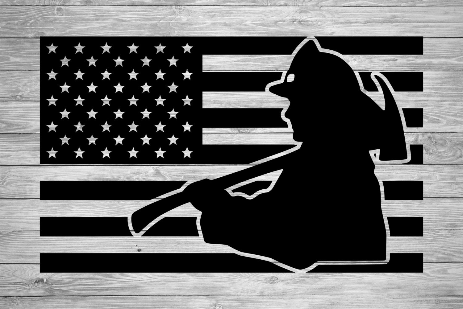 FireFighter American Flag Svg Png. Jpg. Fire Fighter firemen