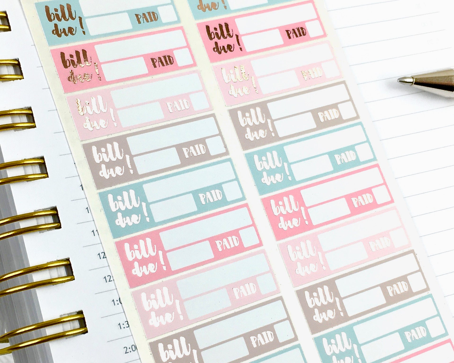 Bill Stickers Functional Planner Stickers Beautiful