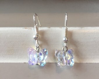 Crystal butterfly earrings