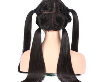 Density Full Lace Human Hair Wigs With Baby Hair Silky Straight No Tangle No Shedding