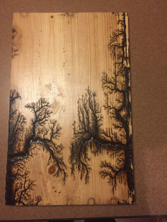 Items similar to Lichtenberg wood/ art/ sign/ electricity/ homemade on Etsy