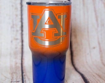 Auburn yeti powder coated tumbler