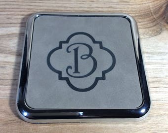 Custom monogram coasters, drink coasters, personalized gift, housewarming gift, new home gift, realtor gift