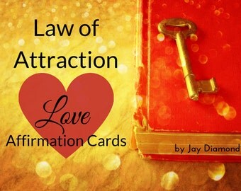 Tarjetas de la ley de la atracción afirmación de amor - Reiki infundido