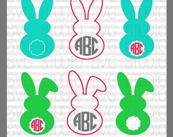 SVG Easter Bunny, Easter Paper Craft Designs, Cricut Cut Files, Silhoutte Cut files, dxf, png,