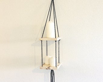Istaga - Shelf swing wooden and rope of cotton