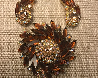 D&E Juliana Brooch and Earrings