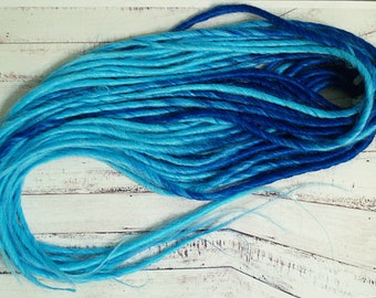 Synthetic Dreadlocks DE dreads extension dreadlocks Double Ended Synthetic dreads set blue ombre dreads custom De dreads Transitional dreads