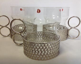 Set 6 Vintage Iittala Tsaikka Tea / Punch Bowl Glasses Timo Sarpaneva