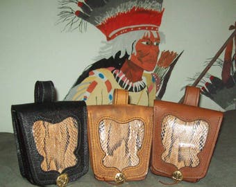 leather handmade pouch, medicine bag