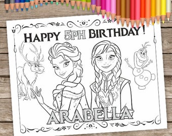 Minions Coloring Pages Birthday Activity Sheet 6 Frozen Party Anna