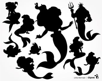 Little Mermaid svg, Mermaid clipart, Disney svg files, Ariel svg silhouette, digital – svg eps png dxf pdf. Fabric Cut Print Mug Shirt Decal