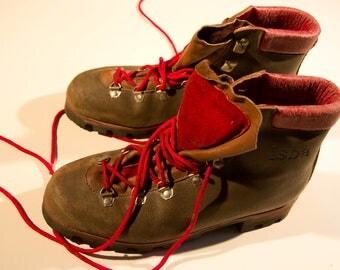 Vintage leather hiking boots