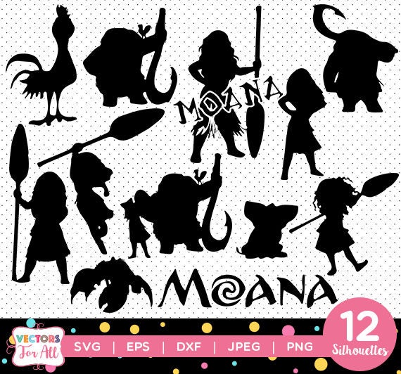 Download Princess Moana Silhouettes pack Disney Princess Moana