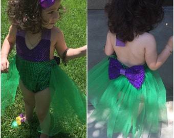 Little Mermaid princess romper