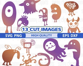 Monster Silhouette Svg, Monster Svg Files, Monster Clipart, Monster Decal, Monster Png, Svg Cutting File, Cuttable Files, Vinyl Cut Files