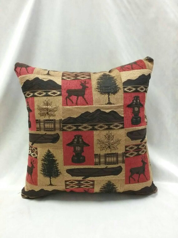 Two Rustic lodge throw pillows Peters cabin