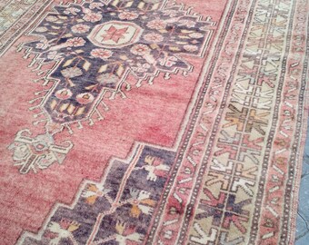Oushak Rug,Turkish Rug,New Fashion Vintage Rug,3'11 x 7'8 feet,İnterior Designer Rug,Diningroom Rug,Home Decor Rug,Persian Rug,Oriental Rug