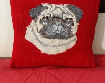 black pug cushion