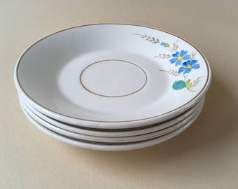 Four antique plates S.C. Richard Italy 1873-1896 porcelain handpainted vintage china fruit plates