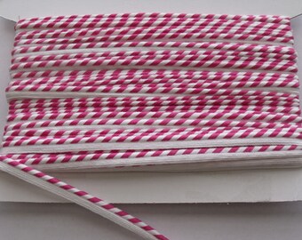 Piping, Trim, Candy Cane Trim in Hot Pink - 1 Yard