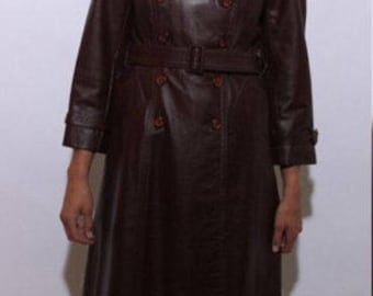 Vintage 70's oxblood leather coat.