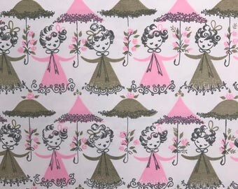 Vintage Dennison Bridal Shower Wrapping Paper One Sheet