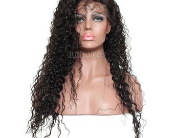 Pre-Plucked Lace Front Brazilian Curly Human Hair Wig