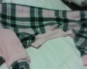 Greyhound Jammies. Medium. Pink and black plaid.