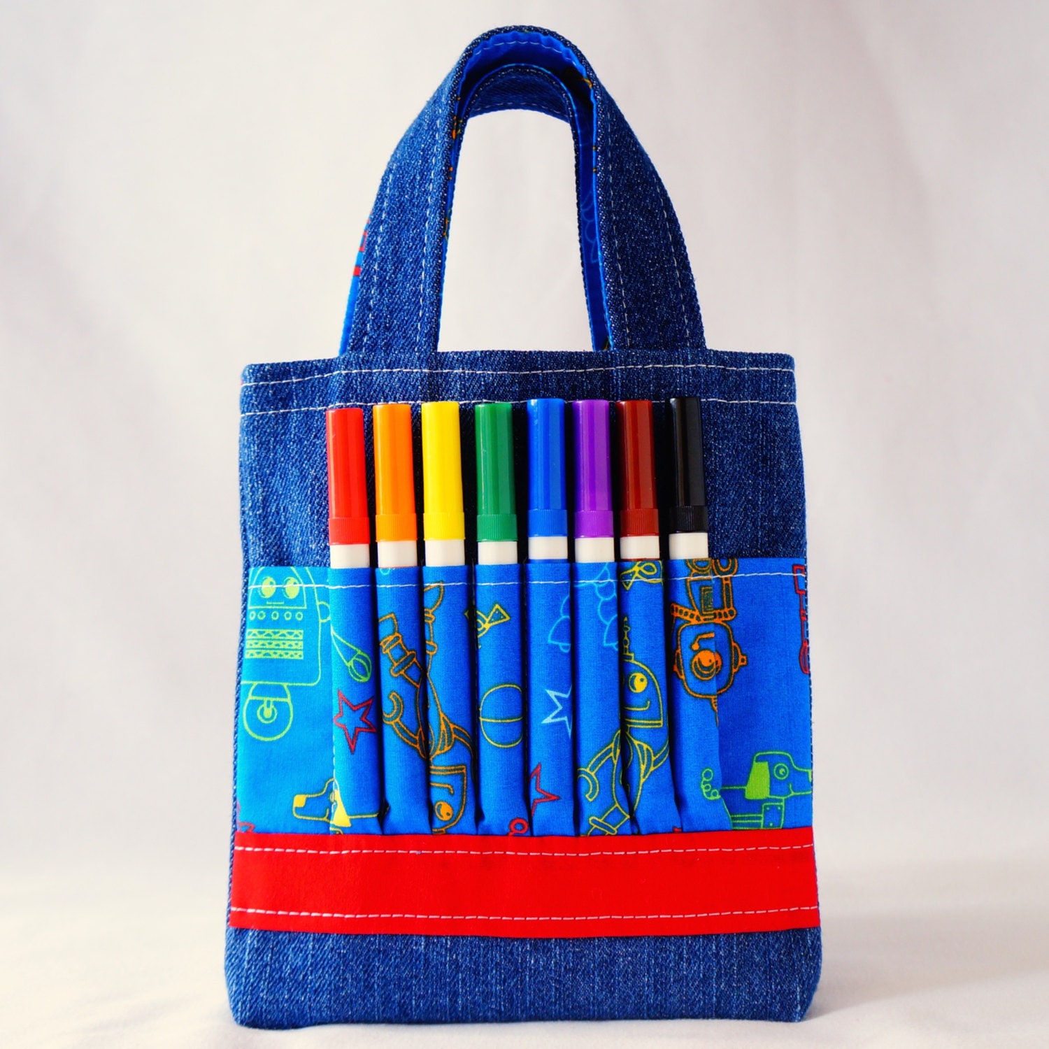 Crayon Tote Crayon Bag Coloring Bag Art Tote Crayon
