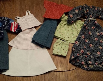Vintage lot of Hand Made Barbie Doll Clothes