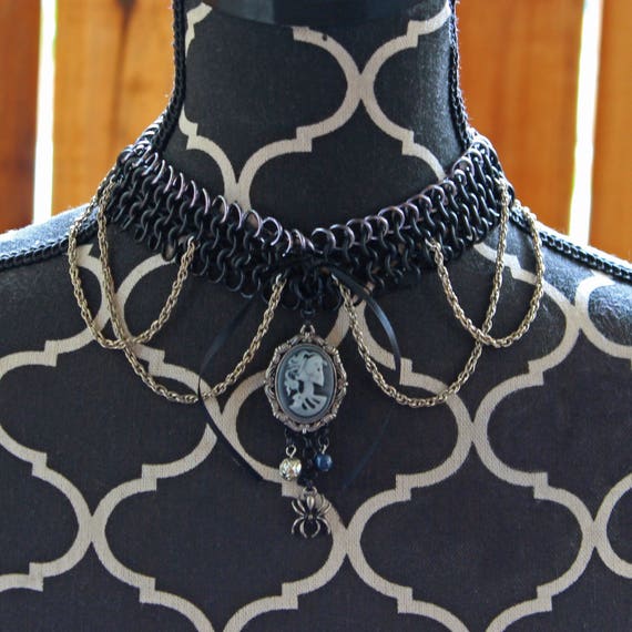 Lady Grey Chainmaille Choker by NyteSpryte steampunk buy now online