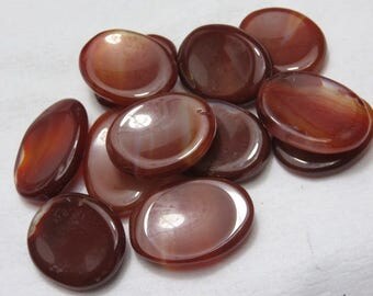 Carnelian Thumb Stone with Thumb Indention Healing Stone Healing Crystal Palm Stone Chakra Meditation Reiki Energy