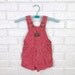 Osh Kosh B'Gosh 4T Vintage Striped Red Overalls / Unisex Holiday Durable Coveralls