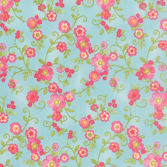 Blue Flower Colette Fabric Moda Chez Moi 33051 12