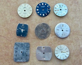 Vintage Antique Watch Assortment Faces - Steampunk - Scrapbooking d39