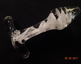 Large Twisted White Split Base Plug