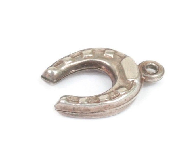 Sterling Silver Horseshoe Charm for Bracelet Smaller Vintage