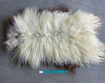 Icelandic Sheepskin- Badger Moorit and SUPER Long Wooled Sheep Hide Lot No. 25228TURQ
