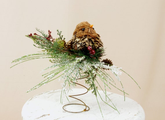 bird tree topper christmas decor rustic bird decor bird tree topper christmas decor rustic bird decor