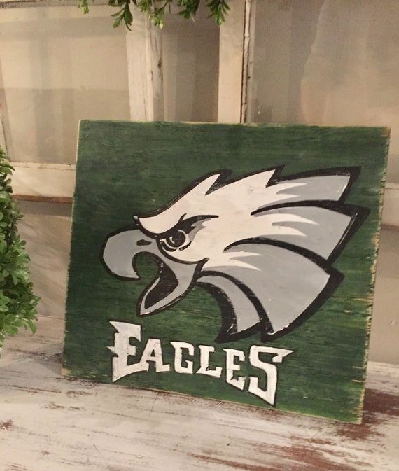 Eagles Wooden Hand Painted Sign Philadelphia eagles wooden